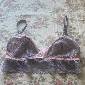 Lace Bralette in Pink and purple